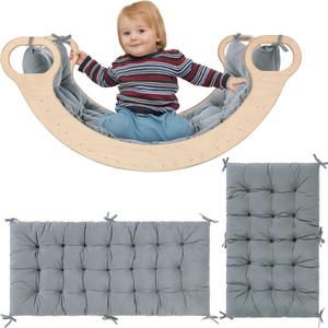 ROYALAY Premium Climbing Set Cushion, Toddler Nap Mat, Bed Floor Pillow, Rocker Pillow for Toddlers Arch Climber, 34 * 20 * 3 inch, Gray