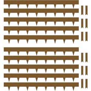 Worth Garden 10-Pack Corten Steel Landscape Lawn Edging - 5in H. (2.5" Above Ground + 2.5" Spikes) Rust Patina Bendable Metal Strips - Hammer-in Border w/ 11 Clips - Yard Pathway Divider (33Ft Total)