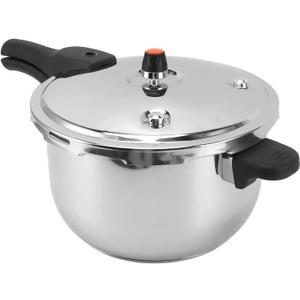 Stainless Steel Pressure Cooker, Multifunctional with Safety Valve, Efficient and Fast Cooking Universal Pressure Canner, Compatible with Gas & Induction Cooker Explosion Proof