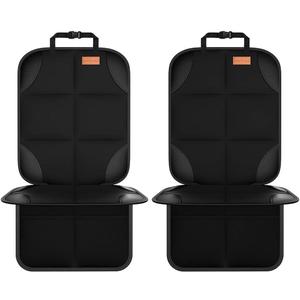 Car Seat Protector, 2Pack Seat Protector Protect Child Seats with Thickest Padding and Non-Slip Backing Mesh Pockets for Baby and Pet,Sedan SUV Truck (Black)