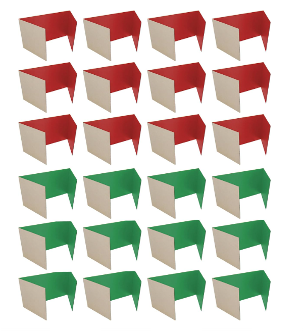 Flipside Products Mini 18" 1 Ply Corrugated Red and Green Project Boards for Christmas Crafting Projects, Holiday Events, Trifold Presentations for School Projects and Arts and Crafts, Pack of 12