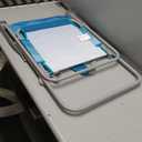 #WEJOY Folding Beach Chair for Adults, Lightweight Beach Chair with Shoulder Straps, High Back Camping Chairs with Hard Armrest, Supports 300lbs for Outdoor Lawn Concert (Cyan White)