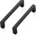 Ravinte 15 Pack Solid 4 Inch Kitchen Square Cabinet Handles Oil-Rubbed Bronze Drawer Pulls Kitchen Cabinet Hardware Handles (4" Hole Center)