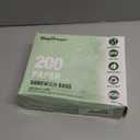 BagDream Paper Sandwich Bags 7.9x6.3x1.96 Inches 200ct Sealable with Thank You Stickers, White Glassine Paper Sack Bags for Sandwich, Food Storage,Treat, Cookies, Burger