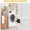 HOSOM Dummy Door Handles, Heavy Duty Decorative Single Side Non-Turning Square Lever Handle Knob Set for Closet or French Doors, Easy Installation, Pull Only, Matte Black, 2 Pack