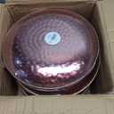 Organic Hammered Pink Gold Rim Collection 7"+10" Case of 128 (4 packs x 32)