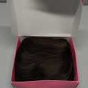 Hair Topper, 360 3D Hair Toppers for Women with Thinning Crown, 18 Inch Long Wavy Curly Hair Pieces Clip in Bangs (Dark Brown Mixed Chestnut, 18 inch, French Bangs)