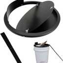 Bucket Lid Mouse Trap Metal 5 Gallon Bucket lid,Strong Metal Material That Cannot be Bitten, auto Reset, Repeat Catch, Indoor Outdoor, Reusable 5 Gallon Bucket Lid, (1Pack) (Black)