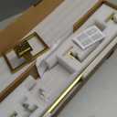 Brushed Gold Bathroom Towel Bar Sets Premium Stainless Steel 4-Piece Bathroom Hardware Set Wall Mounted Square Bathroom Accessories Kit