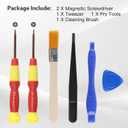 Hall Effect Joystick, 32 in 1 - No Drifting - Replacement Thumb for Switch JoyCon, Right/Left Stick - 4pcs with Repair Kit