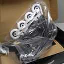 Inline Skates PRO for Adult Women - ABEC-9 Bearing with Breathable Lining for Male Female, Optional Brake, Size W 6-9, Black (US W 7)