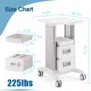 TTSUPER ABS Medical Rolling Trolley with 2 Drawers, 225-lb Capacity