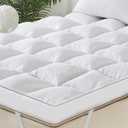 WhatsBedding 3 Inch Memory Foam Mattress Topper King Size, Supportive Fluffy Shredded Memory Foam Filled Pillow Top, Extra Soft Bed Topper for Back Pain Relief, 78x80x3 Inch