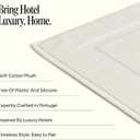 Preston Lane Douro Bath Mat – 100% Cotton, Plush & Absorbent Quick-Dry Bathroom Rug – Hotel-Quality Floor Mat for Shower or Tub, Made in Portugal, Alabaster, 1'8" x 2'8" (Rectangular)