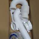 Flexible P Trap for Bathroom Sink, Flex Drain Pipe for Bathroom Sink Drain Kit and Kitchen Sink Drain Kit, 1-1/2" or 1-1/4" Expandable Sink Trap, Slip Joint or Direct Connection 1/2 Inch P Trap Kit
