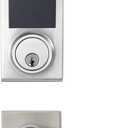 Amazon Basics Grade 3 Electronic Touchscreen Deadbolt Door Keypad Lock with Passage Lever, Satin Nickel