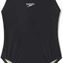 Speedo Girl's Swimsuit One Piece Closed Racerback, Size 12