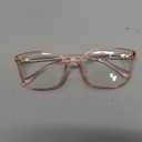 VisionGlobal Blue Light Blocking Glasses for Women/Men, Anti Eyestrain, Computer Reading, TV Glasses, Stylish Square Frame, Anti Glare (08_nola_champagne)