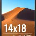 LaVie Home 14x18 Picture Frame for Wall Display, 14x18 Black Picture Frame with HD Plexiglas, 14 x 18 Poster Frame 1 Pack, Display Frame for Vertical or Horizontal, Classic Collection