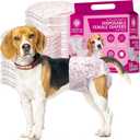 American Kennel Club Female Dog Wrap, Disposable Diapers with Wetness Indicator, Small, 50 Count (SM Waist Size 12 - 20 in)