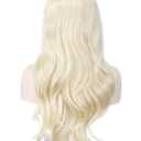 ANESHE Wigs 28" Long Wavy Hair Heat Resistant Cosplay Wig for Women (Light Blonde)