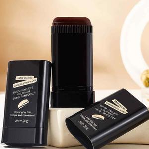 Waterproof Hair Dye Comb For Women: Portable Root Touch Up Hair Color Stick, Sweat-Proof Instant 2-In-1 Coverage Pen, Gifts For Men & Women (Dark Brown)