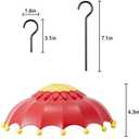 Baffle for Bird Feeder Cover Dome Rain with 3 Hooks, Suitable for Hummingbird Feeders and Wild Bird Feeders,Built-in Ant Moat,Protective Cover for Hanging Bird Feeders,14 inches, Purple (Red)