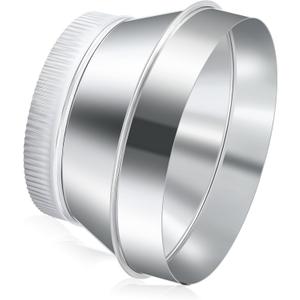 10 Inch to 8 Inch Duct Reducer Increaser Galvanized Steel Air Duct Adapter Round Crimped Pipe Connector Fitting Coupling for HVAC Ventilation Systems