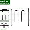 Decorative Metal Garden Fence 18"H x 22"W, 7.3FT Heavy Duty Rustproof Garden Border Fence with Arched Top, Outdoor Animal Barrier to Protect Plants & Keep Dogs Out, Flower Bed & Yard Fence, 4 Panels