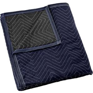 Sure-Max Moving & Packing Blanket - Pro Economy - 80" x 72" (35 lb/dz Weight) - Professional Quilted Shipping Furniture Pad Navy Blue and Black - 1 Blanket
