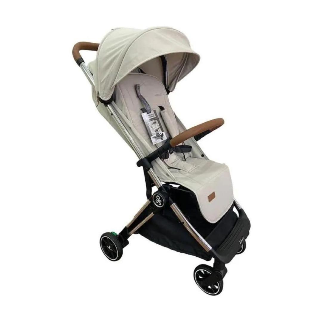 Primo Passi Icon Travel - Baby Stroller Special Edition, Lightweight and Compact, Chrome Frame/Beige - Perfect for On-The-Go Parents