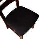 Genina Seat Covers for Dining Room Chair Seat Slipcovers Kitchen Chair Covers (Black, 4 Pcs)