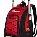 Goloni 40L Baseball Bag, Softball Bat Bag with Shoes Compartment,Fence Hook,Backpack for Baseball, T-Ball & Softball Equipment & Gear (Red)