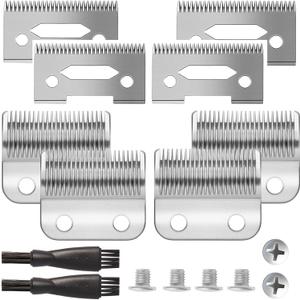 4 Pack Professional Replacement Clipper Blades,Precision 2 Holes Adjustable Hair Clipper Parts Blade for 5-Star Senior, Magic Clip, Reflections Senior