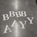 Baby Boxes with 4 PCS Letters for Baby Shower White Clear Balloon Box Blocks Gender Reveal Decorations and Birthday Party (White)