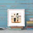 Yaetm 12x12 Picture Frame with Mat for 8x8 Set of 9, Square 12 x 12 Frames, White Gallery Wall Frame 12x12 for Wall Hanging (9 pack, Rustic White)