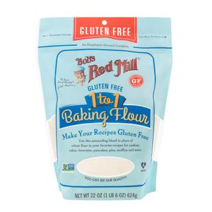 Bob's Red Mill Gluten Free 1 to 1 Baking Flour, 22oz (Pack of 1) - Non GMO, Vegan, Kosher, Best Before Aug. 11, 2027