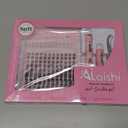 Lash Clusters Kit, DIY Cluster Eyelash Extensions 516mm,144pcs Fluffy D Curl Natural Lashes with Bond and Seal,Remover, TweezersNatural Fake Cat Eye Individual Manga Clusters 1-5-L