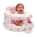 Inflatable Baby Seat for Babies 3-36 Months,Baby Floor Chair with Built in Air Pump,Infant Back Support Seat for Sitting & Learning to Sit (Pink Bunny)