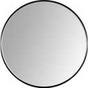 La Pastiche Alais Round Black Metal Framed Mirror, 24" x 24"