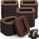20 Pack Felt Furniture Cups, Anti-Sliding Bottom Caster Pads, Bed Wheel Couch Slide Stopper, Hardwood Floor Protector Fixed Standing Coasters for Carpet, Tile, Laminate Floors, Fit 2.1" x 1.2"