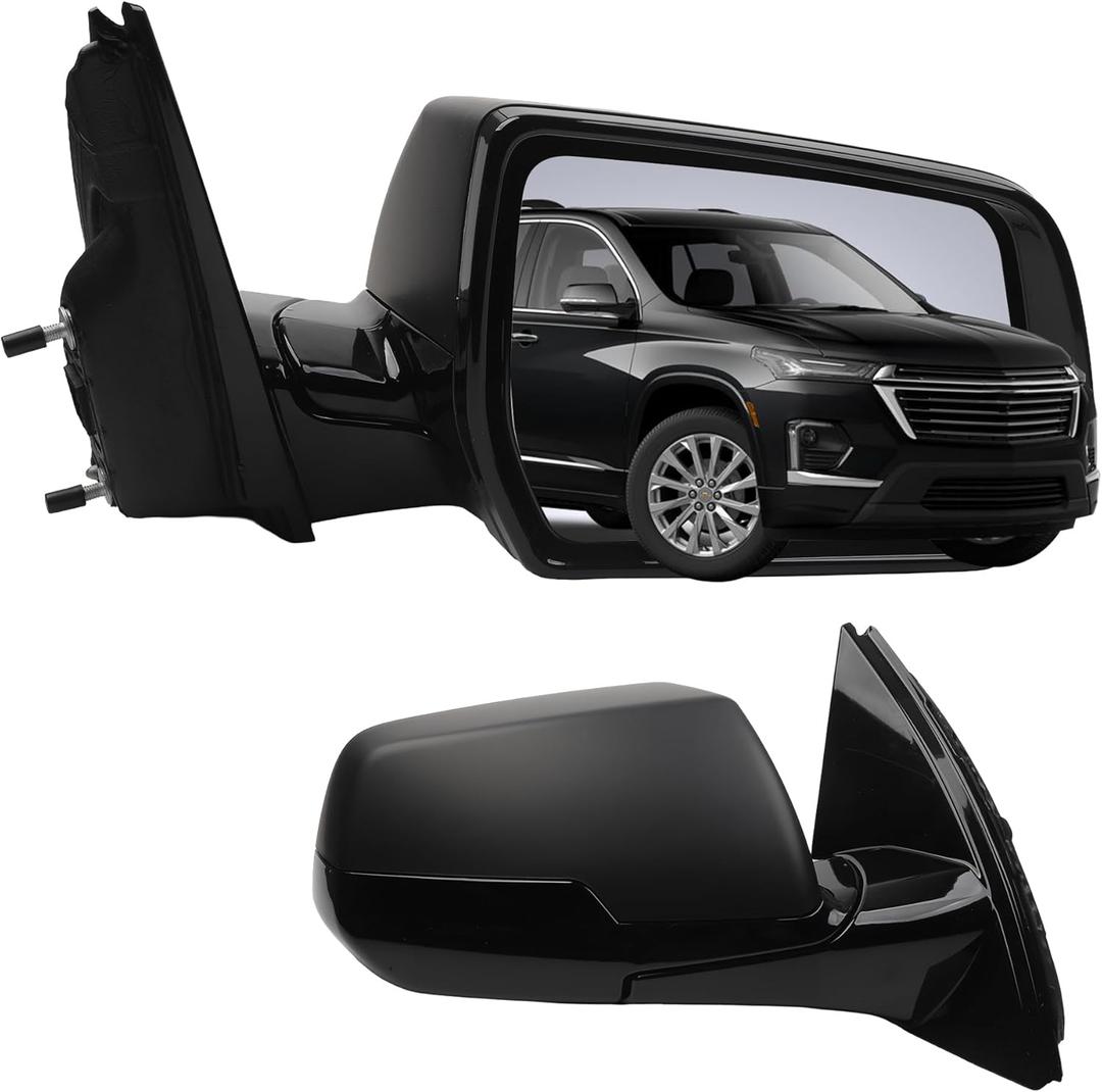 Dasbecan Side Rear View Mirror Compatible with 2018-2019 Chevy/Chevrolet Traverse Power Heated Door Rearview Mirror Passenger Right GM1321599 84498315-PFM(5pin)
