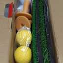 Pop-Up Golf Chipping Net - Ultimate Target Training Chip Aids for Precision & Distance, Outdoor | Indoor Practice, Golfer Gift (1 Black Net+ 2 Mats+ 12 Balls + 6 Greeting Cards)