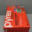 Pyrex Pyrex 1110608 781147970080 18piece glass food storage set with multicolor lids clear, 1.9 Pound