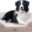 Orthopedic Dog Bed for Large Dogs - Big Washable Dog Sofa Beds Large, Supportive Foam Pet Couch Bed with Removable Washable Cover, Waterproof Lining and Nonskid Bottom (Large | 36 inch, Beige)