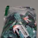 SPORLIKE Women One Piece Swimsuit V-Neck Ruffle Bathing Suit Padded Monokini (X-Large, Leaves/Black 2)