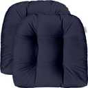 RSH DECOR: Sunbrella Tufted Wicker U-Shape Cushions Set of 2 | 22 x 22 | Outdoor Seat Cushions for Patio Furniture| Crafted with Sunbrella Performance Fabric | Canvas Navy