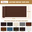 Lifenion Leather Repair Patch for Couch, Vinyl Repair Kits for Furniture, Size: 17x79 inch