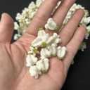 100 PCS Medium White Crown Flower Clay Beads (06) for Jewelry Making DIY Craft Supplies 14 mm