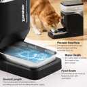 ZOMISIA Automatic Dog Water Dispenser 8L with Stainless Steel Bowl, Gravity Large Capacity Water Bowl for Dogs, 2 Gallon Pet Waterer 100% BPA Free, Black